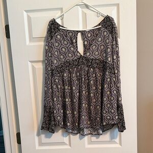 Free People Boho Patterned Blouse